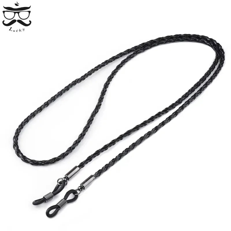 Thick Twist Sunglasses Leather Rope Chain Multicolor Reading Glasses Chain Outdoor Sports Non-slip Eyeglass Accessories