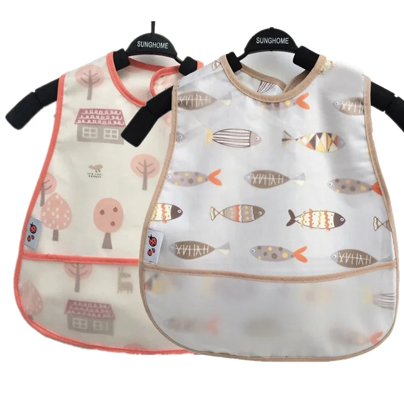 Cartoon EVA Waterproof Baby Bib - Adjustable, Cute Apron for Kids & Burp Cloth