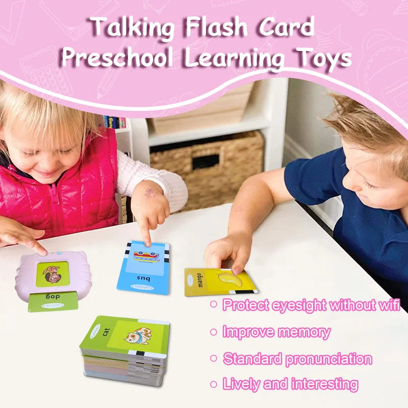 Language Learning Flash Cards Reader With 224 Word Early Education Toy for Toddlers, Speech Therapy & Preschool Education