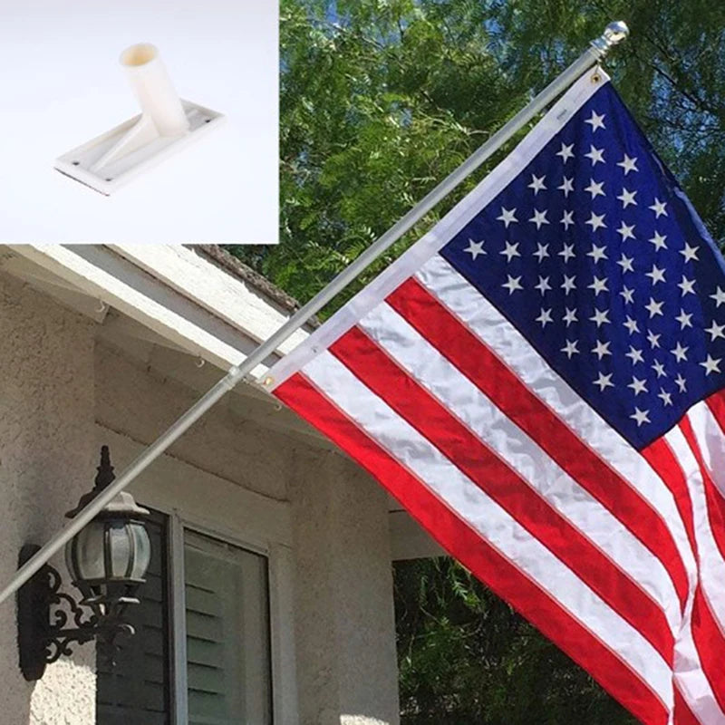 Anti Rust Display Garden Outdoor Punch Free Bracket Paste Stable Durable Flag Pole Holder Wall Mounted Accessories Patio