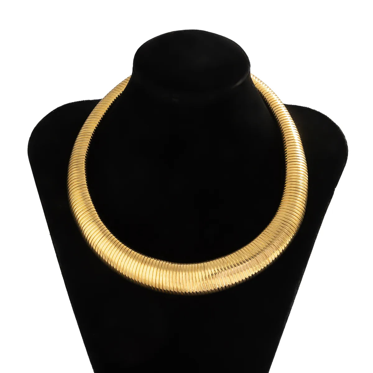 Heavy Metal Twisted Choker - Spiral Chunky Necklace for Women & Men