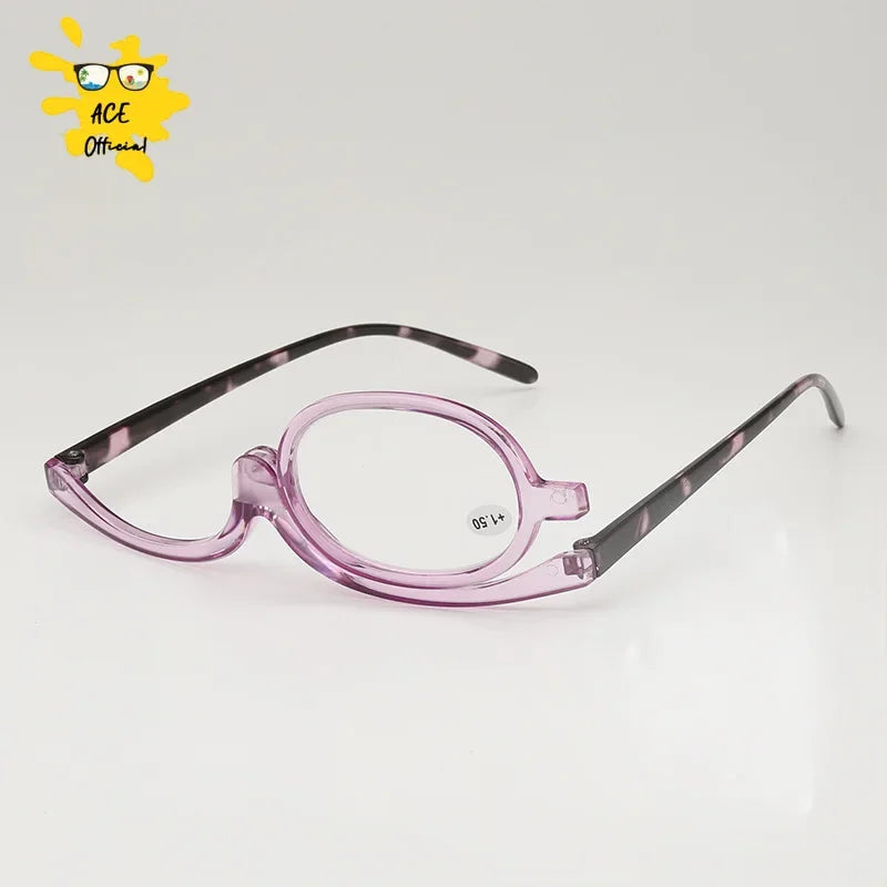 NEW Women Magnifying Glasses Makeup Reading Glass Folding Eye Make Up Reading Glass PC Frame +1.0~+4.0 Resin Lens gafas de sol