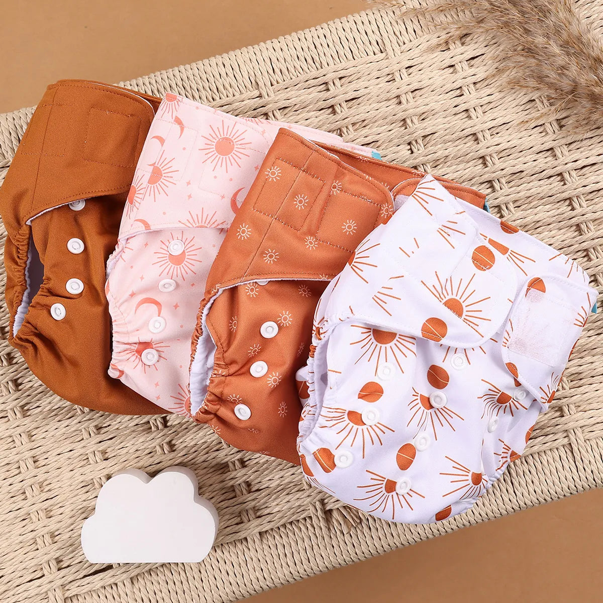 4Pcs/Set Eco-Friendly Cloth Diaper Ecological Reusable Baby Diapers