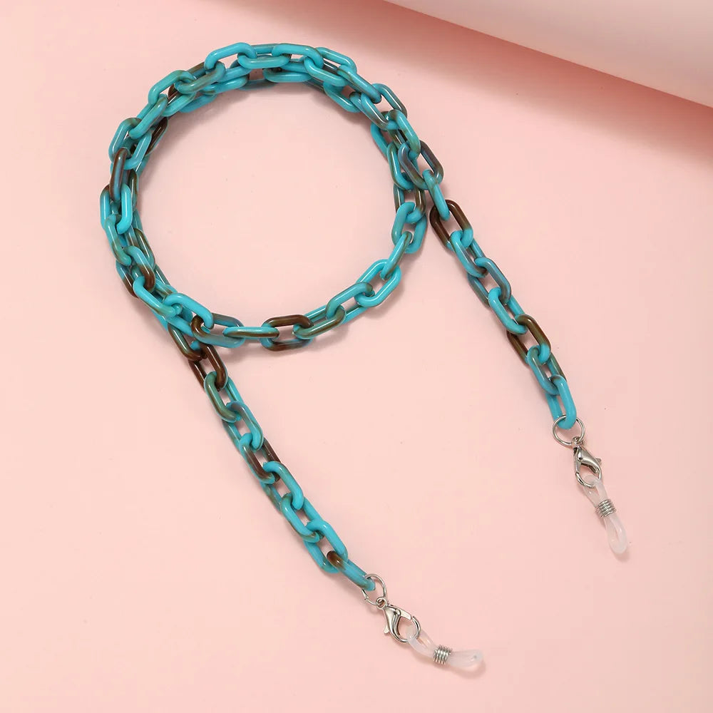 Acrylic Glasses Holder Strap Chain Non-slip Sunglasses Eyeglasses Chain Face Mask Lanyard Cord Neck Strap Necklace Jewelry Gift